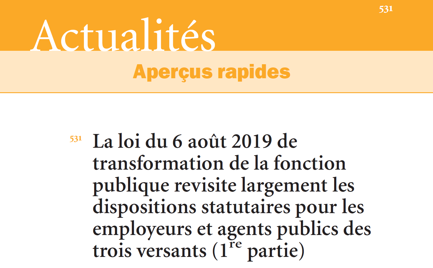 Tout savoir sur la loi de transformation de la fonction publique 1ère